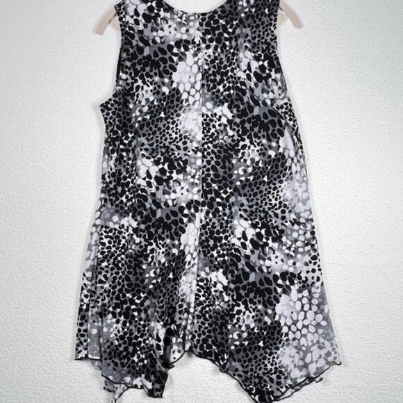 Perseption Womens Sleeveless Hanky Hem Tunic Plus Size 1X - Picture 4 of 7